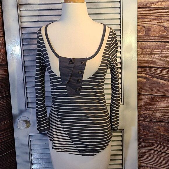 Anthro Pilcro Letterpress Sm Striped Top - Picture 7 of 12